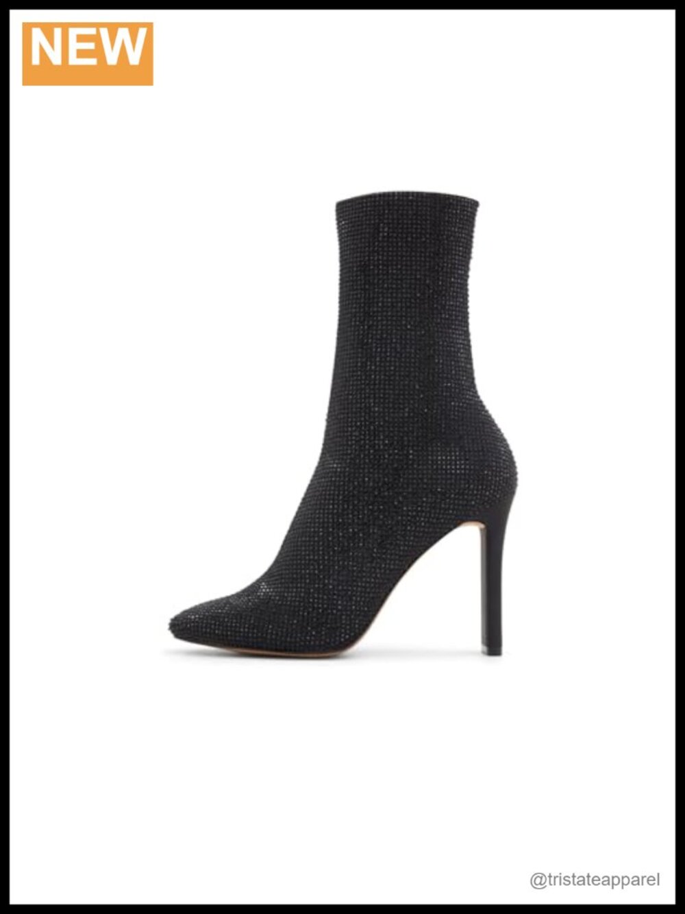 ALDO Women's Ankle Boots Stiletto Heel Almond Toe Slip-On Textile 4" Heel